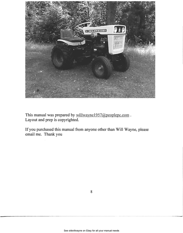 Product picture Bolens garden way 1993 service training manual